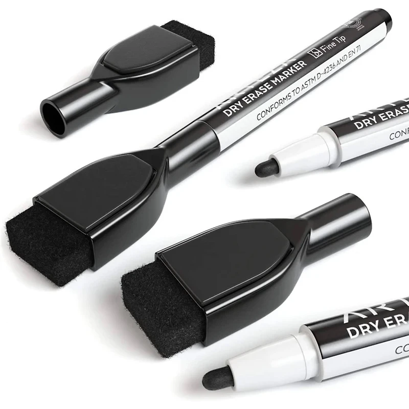 Arteza® Black Fine Tip Magnetic Dry Erase Markers, 36ct.