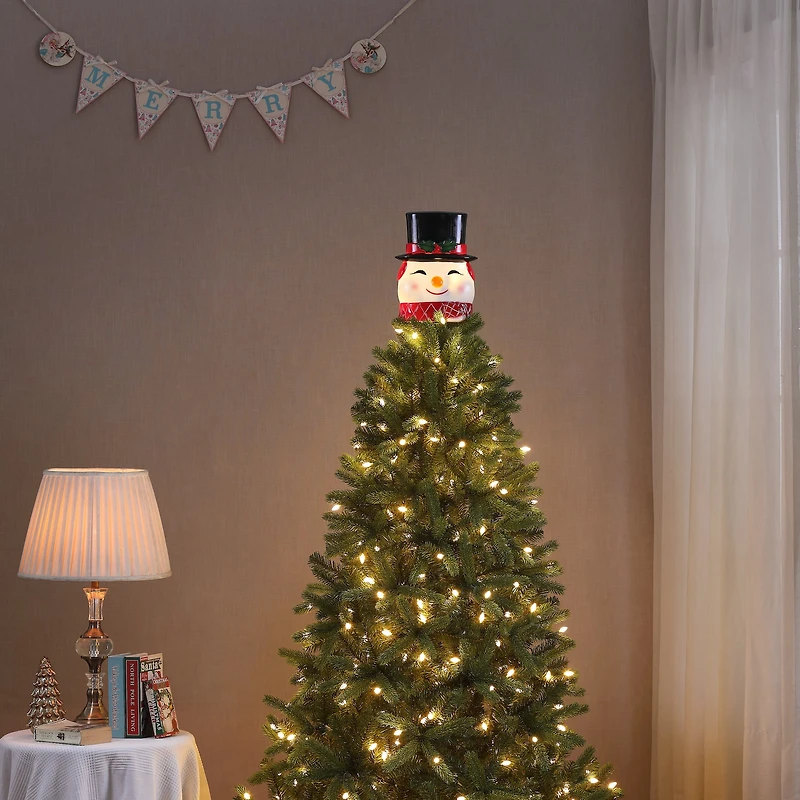 Mr. Christmas 12" Snowman Blow Mold Lit Tree Topper