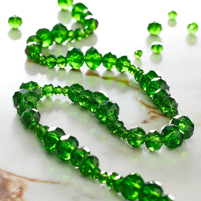 Glass Faceted Rondelle Beads by Bead Landing