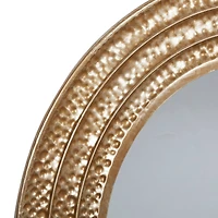 39" Gold Glam Metal Wall Mirror