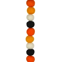 6ft. Orange, Black & White Felt Pom Pom Garland by Ashland®