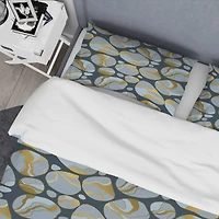 Designart 'Golden Marble Design IV' Mid-Century Duvet Cover Set