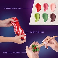 OKTO DIY Wood & Craft Passion Succulents Clay Kit