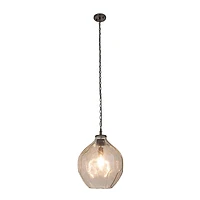 Hello Honey® Matte Black Oversized Geometric Glass Ceiling Light