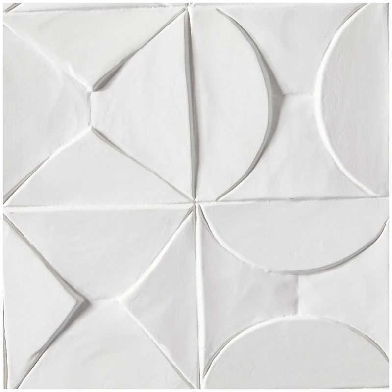 CosmoLiving by Cosmopolitan White Wood Intricately Carved Geometric Wall Decor 40" x 2" x 40"