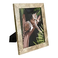 Safari 8" x 10" Gold Fanned Lines Embossed Frame by Ashland®