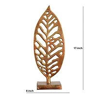 17" Copper Beech Sculpture Decorative Accent