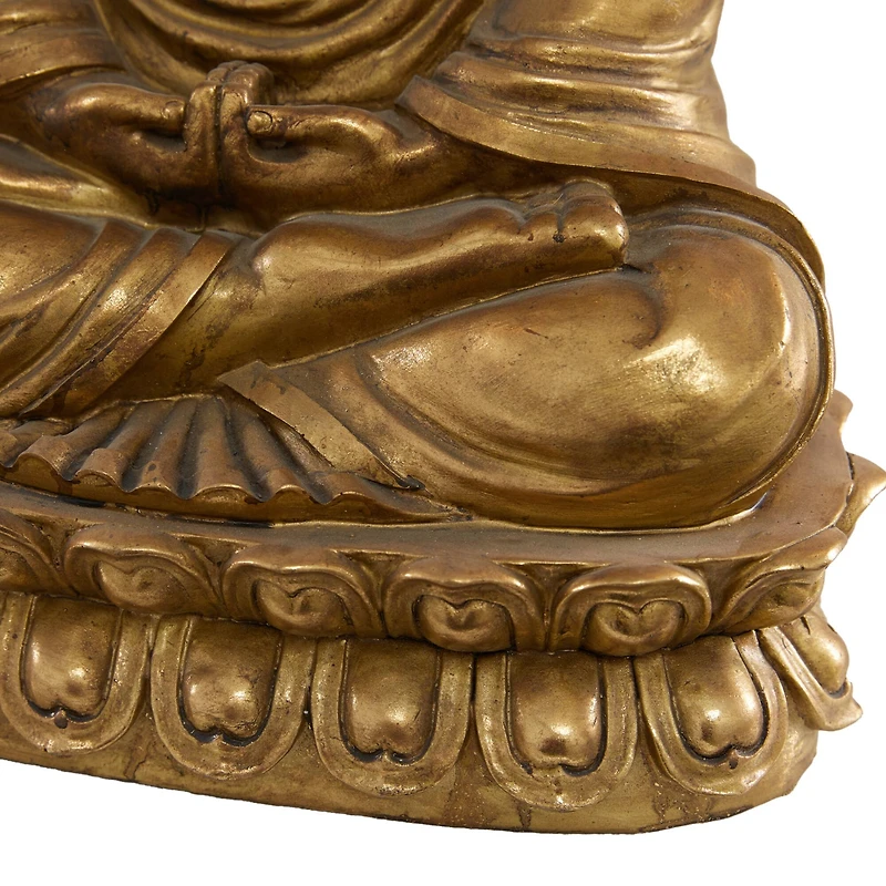 16" Gold Buddha Glam Sculpture