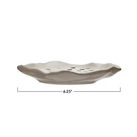 Hello Honey® 6" Ivory Stoneware Soap Dish with Removable Tray