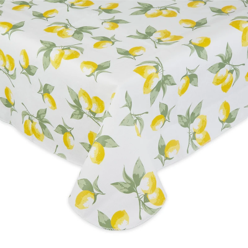 Summer Lemons Vinyl Tablecloth 60" x 102"