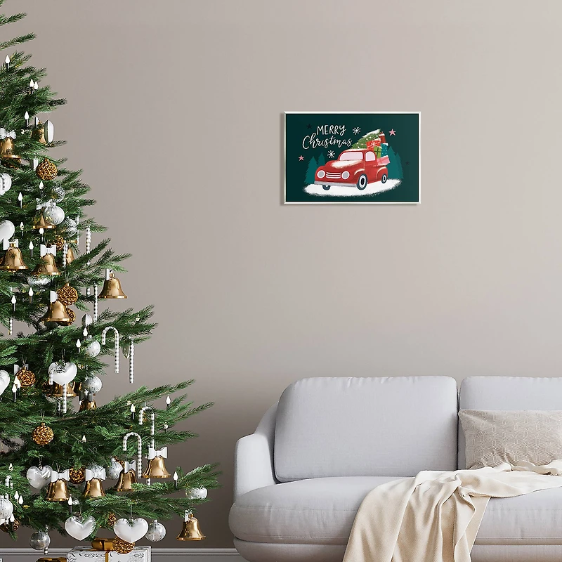 Stupell Industries Merry Christmas Gifts Truckload Wall Plaque Art