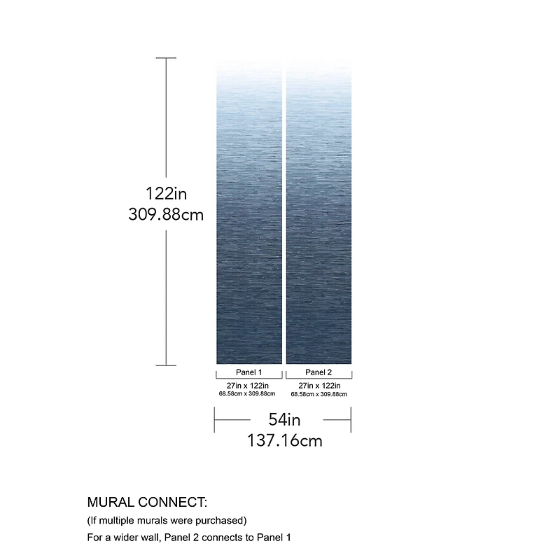 Katie Hunt Blue Ombre Into the Deep Dark Wall Mural