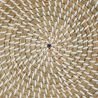 Set of 6 Brown Seagrass Eclectic Wall Decor, 14" x 14" x 3"