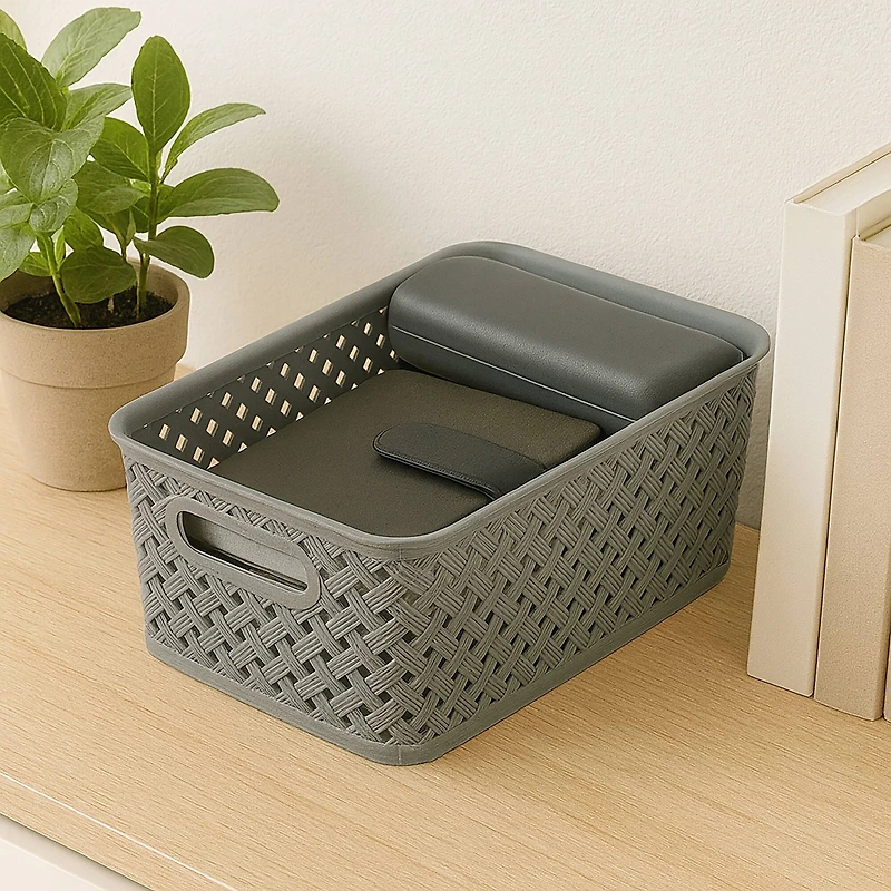 Simplify 10" Small Wicker Storage Bin
