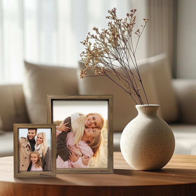 Expressions™ Brown Linear Wood Frame by Studio Décor