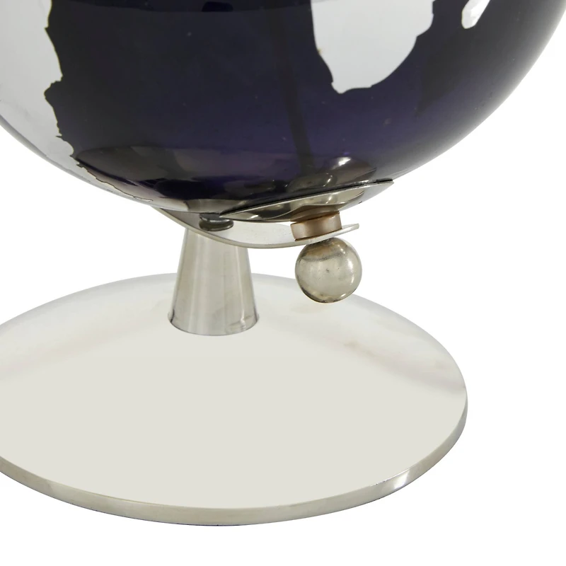 8" Blue Stainless Steel Contemporary Globe