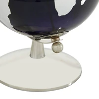 8" Blue Stainless Steel Contemporary Globe