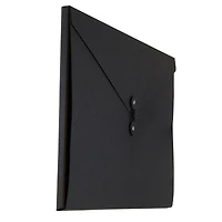JAM Paper Black Kraft Portfolio with Button and String Closure 12.5" x 16.5"