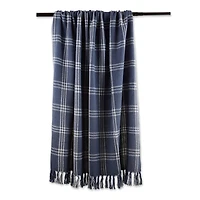 DII® French Blue Modern Farmhouse Plaid Throw