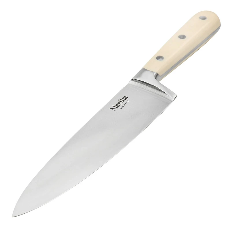 Martha Stewart Off White 8" Stainless Steel Chef Knife