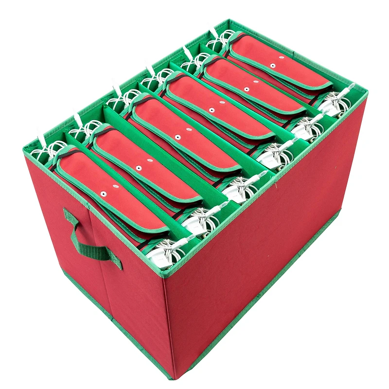 Honey Can Do Red Holiday Light Storage Box