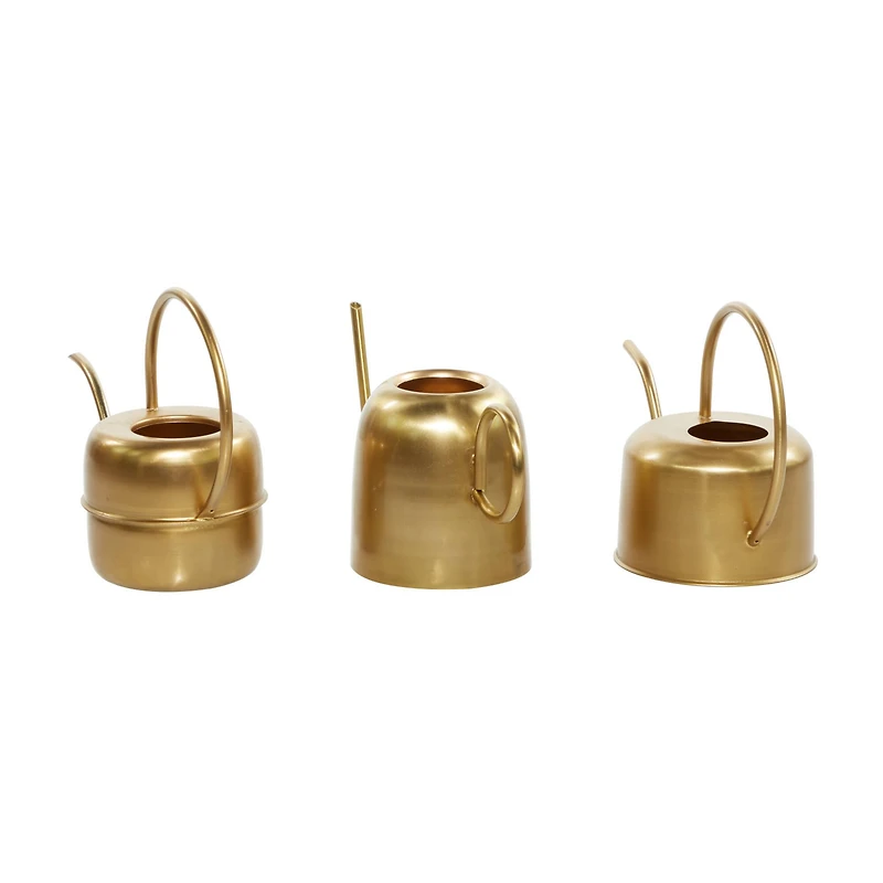 Gold Metal Glam Watering Can Set