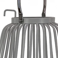 Glacier Gray Ribbed Candle Lantern