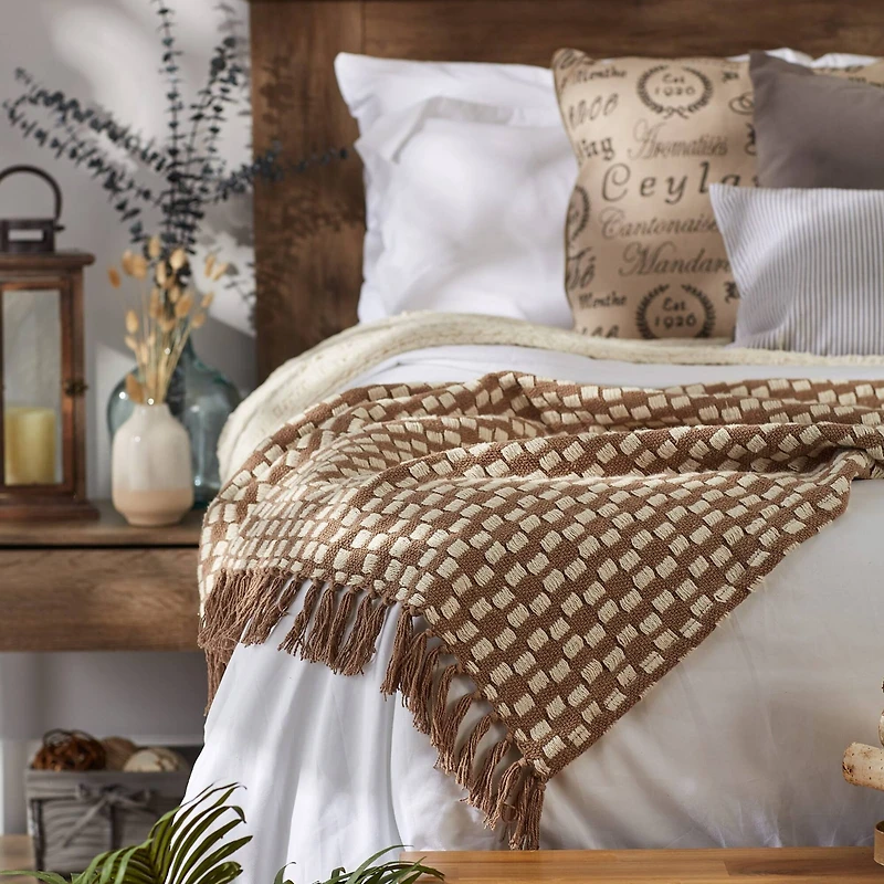 DII® Stone Urban Check Throw