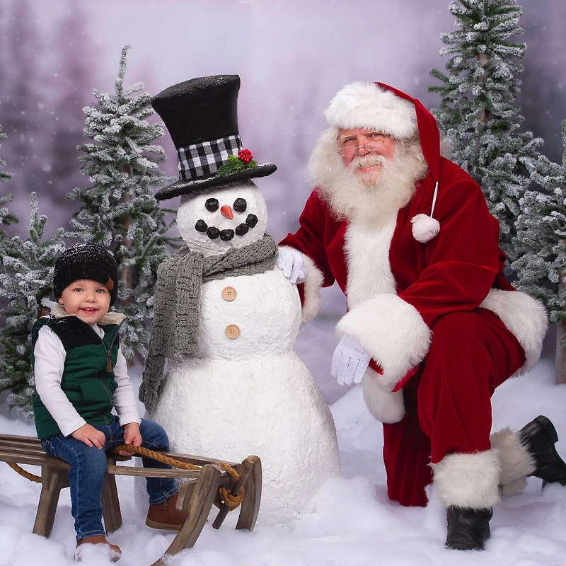 3ft., 4ft, & 5ft. Unlit Flocked Alpine Artificial Christmas Tree Set