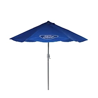 9ft. Blue Ford Outdoor Umbrella with Hand Crank & Tilt