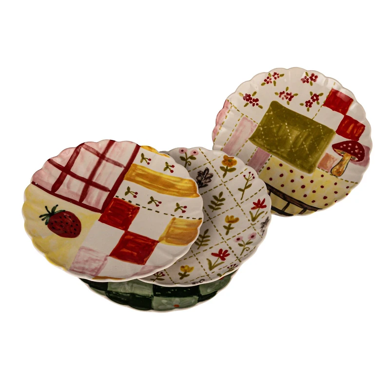 Hello Honey® 7.75" Artisan's Canvas Stoneware Plate Collection Set