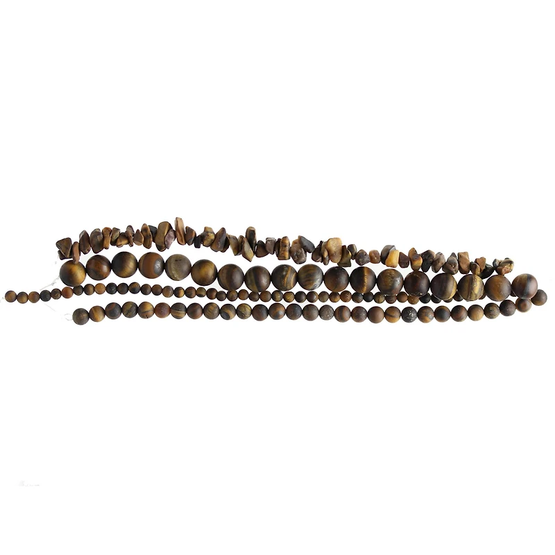 Matte Brown Tiger's Eye Stone Beads by Bead Landing™