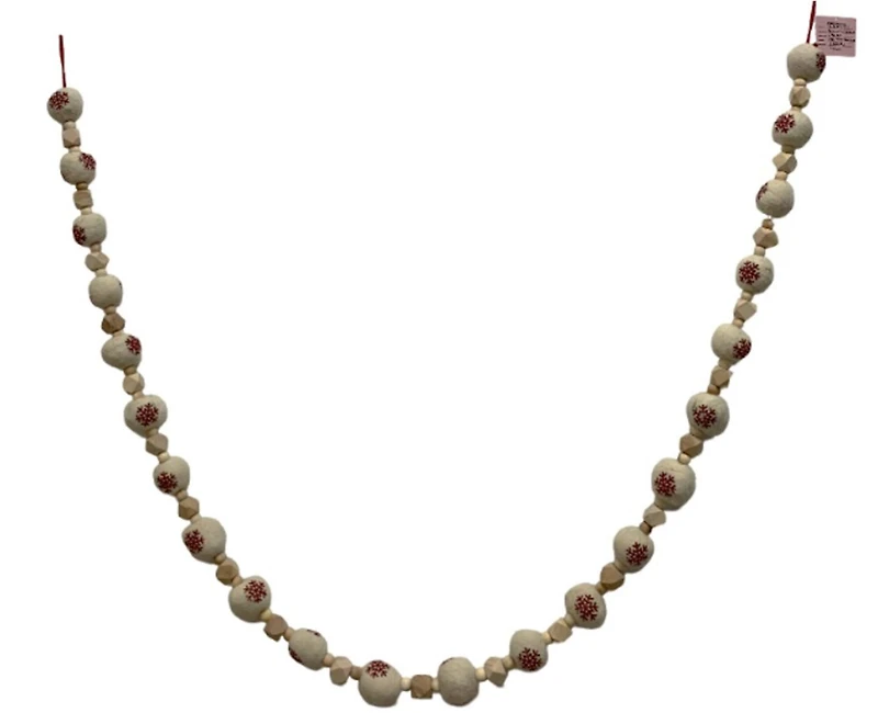 6ft. Wood Snowflake Ball Garland by Ashland®