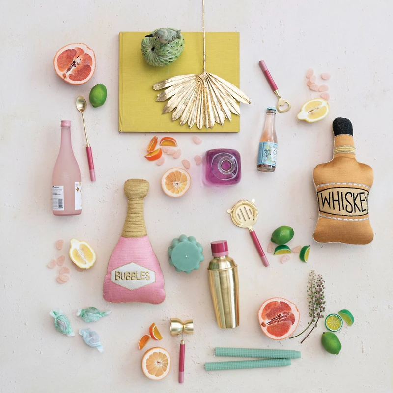 Hello Honey® Whiskey Bottle Shaped Throw Pillow