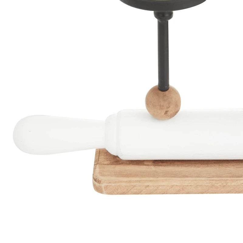 White Fir Modern Farmhouse Candelabra, 9" x 20" x 4"