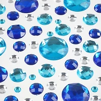 12 Pack: Blue Mixed Gem Bling Sticker Sheet by Recollections™