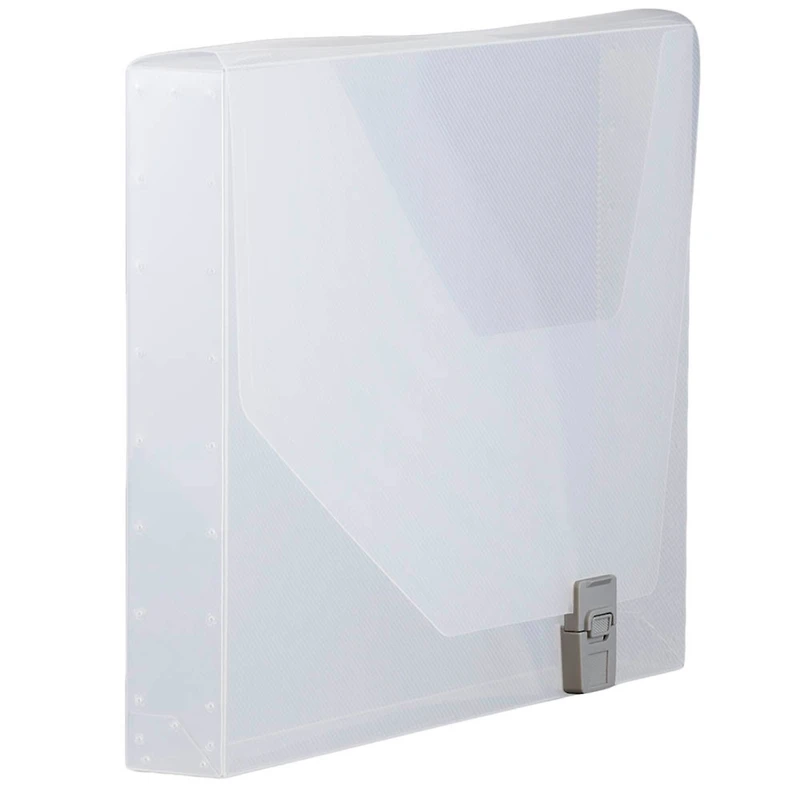 JAM Paper Plastic Box Portfolio with Side Buckle 9.75" x 13.5