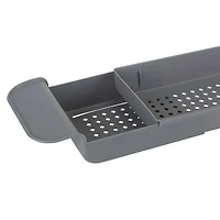 Bath Bliss Gray Expandable Non-Slip Bathtub Caddy