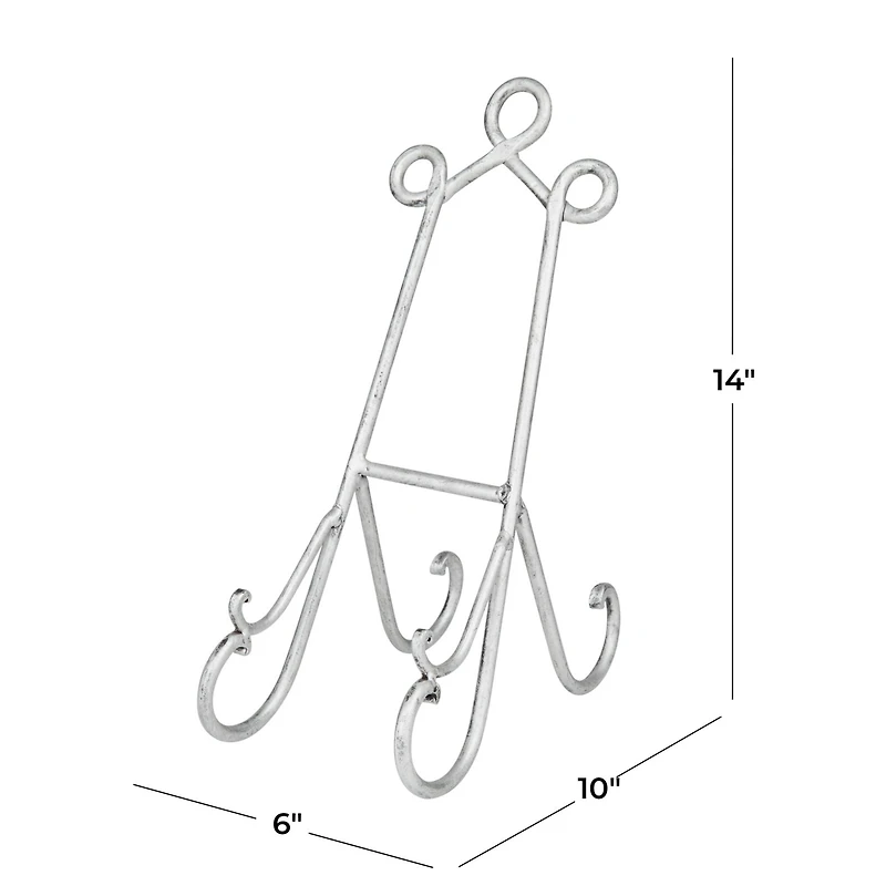 14" Gray Metal Traditional Easel