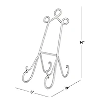 14" Gray Metal Traditional Easel