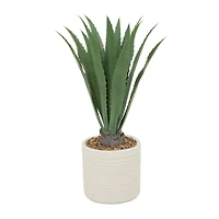 3.5ft. Potted White Plastic Contemporary Aloe Vera Artificial Foliage