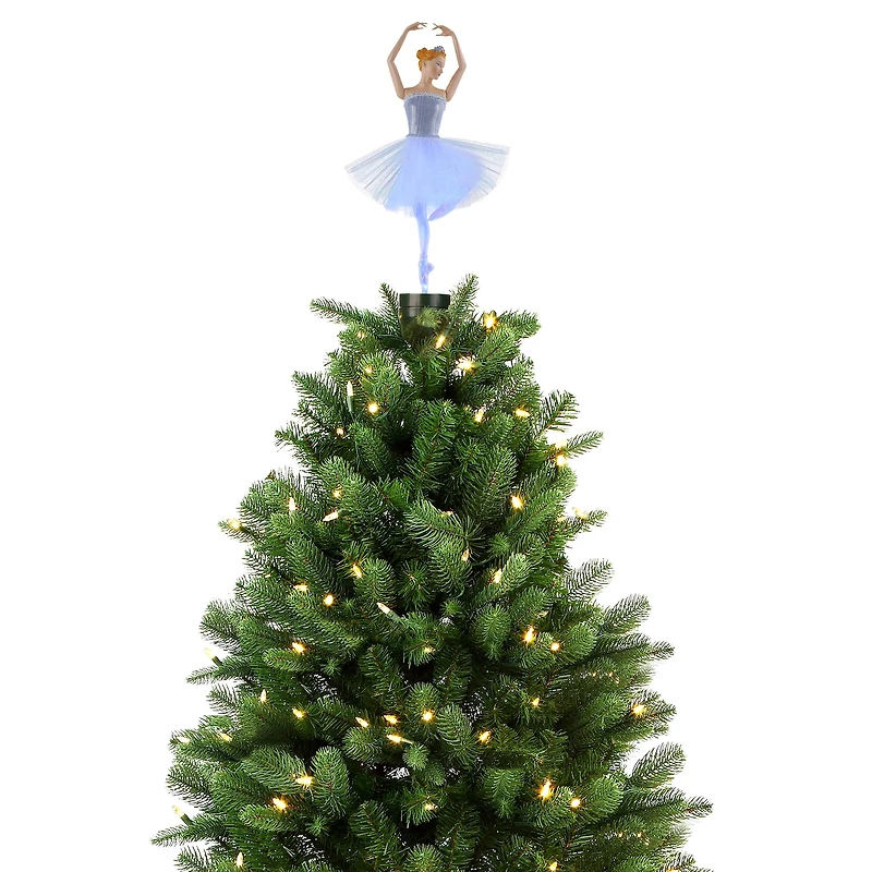 12.5" Animated Fiber-Optic Ballerina Tree Topper