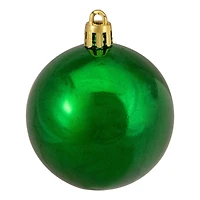 24ct. 2.5"  Xmas Green 4-Finish Shatterproof Christmas Ball Ornaments