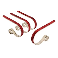 Original MantleClip® Red Glitter Stocking Holders, 4ct.
