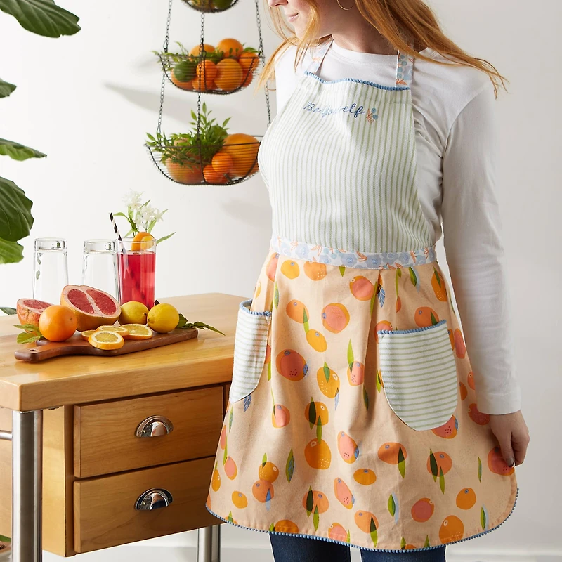 Orange Zest Printed Apron