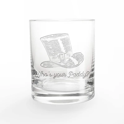 11oz. Who's Your Paddy Engraved Whiskey Glass