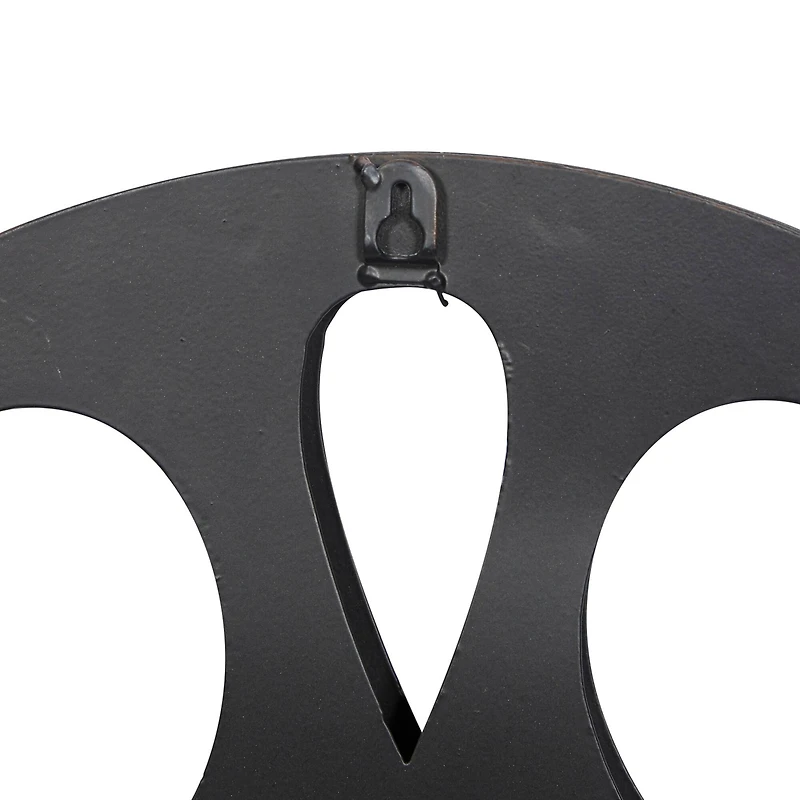 Gray Round Metal Industrial Wall Décor