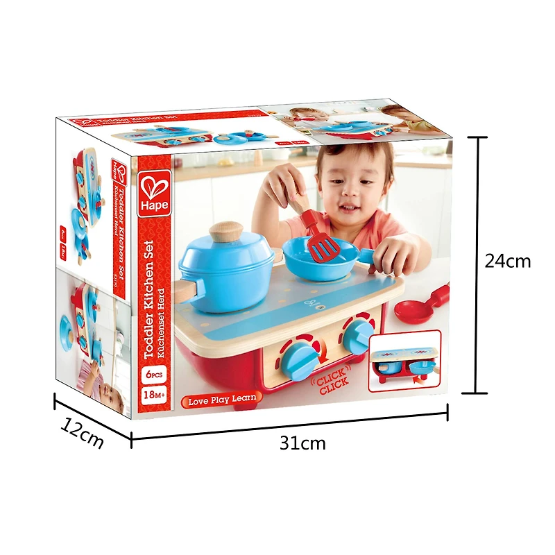 Hape Kid's Wooden Toddler Cooking Set