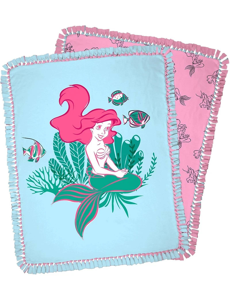 Little Mermaid 72" Ariel in the Ocean No Sew Fleece Throw Kit