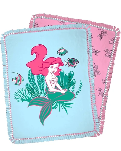 Little Mermaid 72" Ariel in the Ocean No Sew Fleece Throw Kit